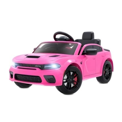 Pink Dodge Charger SRT Kids Electric Ride On Car